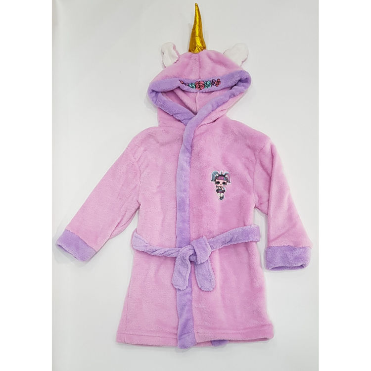 Picture of 0727 LOL UNICORN BATHROBE IN 100% POLYESTER 4-16 YEARS